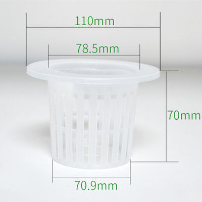 Small Size Injection Molded Plastic PP Net Pots for Hydroponic Greenhouse Cultivation