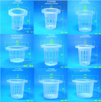Small Size Injection Molded Plastic PP Net Pots for Hydroponic Greenhouse Cultivation