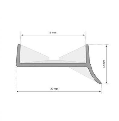 PVC Seal Strip for Plinth Transition Bar in Bathroom Kitchen Hardness 30-90 Shore A