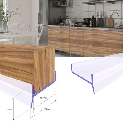 PVC Seal Strip for Plinth Transition Bar in Bathroom Kitchen Hardness 30-90 Shore A