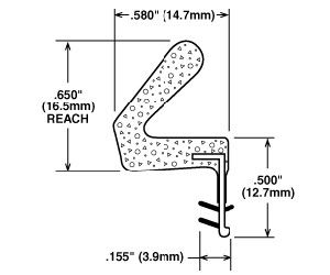 Door Window Seal Strip Hardness 20-90 Shore Rubber Material with Weather Stripping