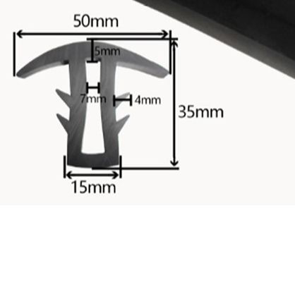 Hardness 20-90 Shore Solar Pv Panel T Shape Rubber Gasket Seal with Custom Size