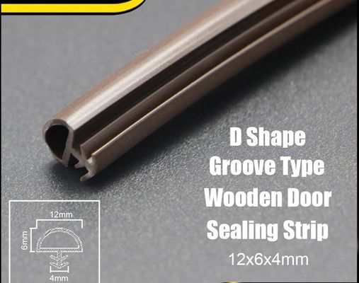 Extrusion Rubber Seal Tape for Wooden Door Window Frame PVC TPE Silicone D 12x6x4mm