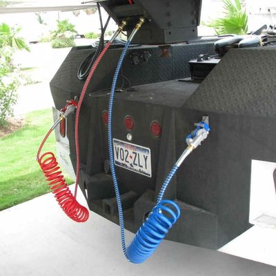 90mm Cycles Coiled Nylon Emergency Air Brake Hose Assembly for Semi Truck Applications