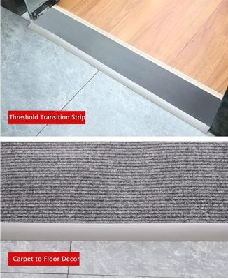 Flooring Connection Repair Grey PVC Threshold Seam Cover Strip with Flexible Material