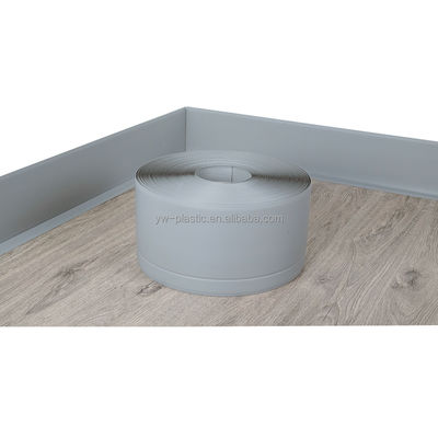 Cutting White Self Adhesive PVC Skirting Board Wall Cove Base Roll Customizable
