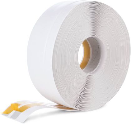 Cutting White Self Adhesive PVC Skirting Board Wall Cove Base Roll Customizable