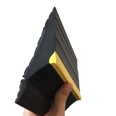 Black and Yellow 5"X1.18" Heavy Duty Weather Defender Garage Door Threshold Trim