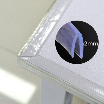 150C Temperature Clear U Channel Edge Protection Trim for Glass Custom Color/Size/Shape