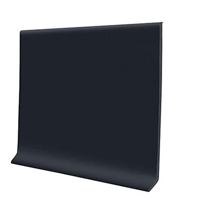 Flexible Vinyl Wall Base Rubber Cove Base with Toe 0.5'' to 8'' Height Black