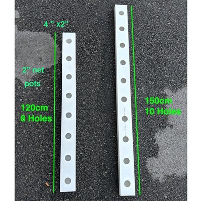 Customizable NFT Pipes PVC Channel 2 Meters Length 100x50mm for Hydroponic Growing