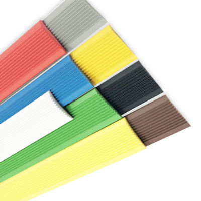 Stair Edge Protection with Anti-slip Plastic Stair Treads and Rubber Edge Protector