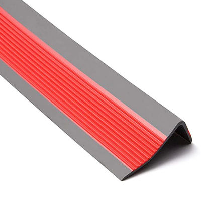 Stair Edge Protection with Anti-slip Plastic Stair Treads and Rubber Edge Protector