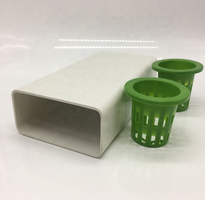 Clean Smooth Plastic Channel 2mm Thickness Nft Hydroponic Growing System 100x50mm PVC Pipe