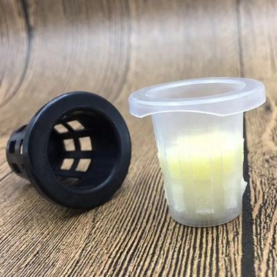 Food Grade Plastic PP 2inch Black Mesh Net Clay Pot Hydroponic Plant Cups with Sponge