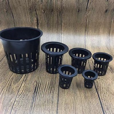 Food Grade Plastic PP 2inch Black Mesh Net Clay Pot Hydroponic Plant Cups with Sponge