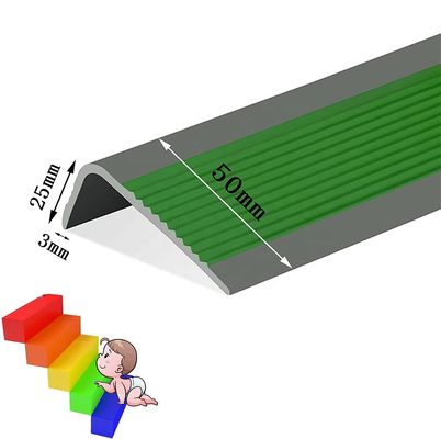 Anti-Slip PVC Rubber Stair Nosing Edge Trim with Cutting Service and Protective Strip