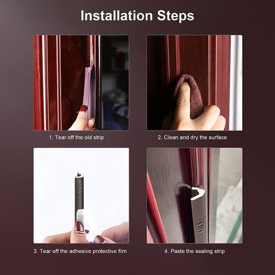 Customer's Request Sealing Insert Wood Door with PU Coat Weatherstripping and Threshold