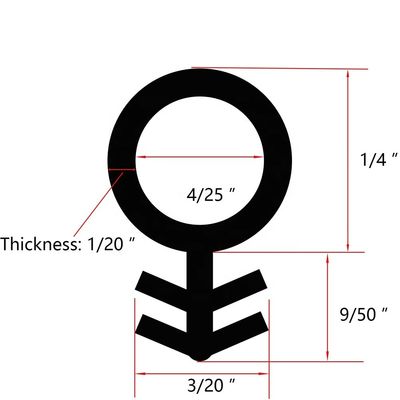 Custom Supply EPDM Aluminum Window Door Protection Rubber Sealing Strip with Slot