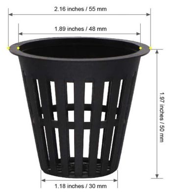 Corrosion Resistant Hydroponic Planting Plastic Cup for Healthy and Strong Plants