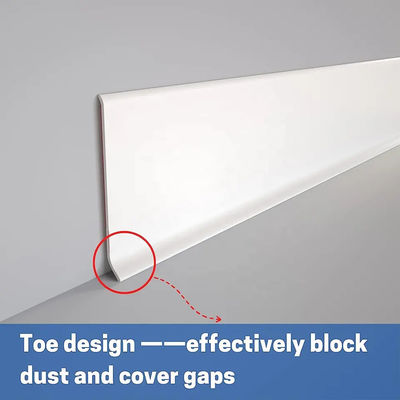 Customized Color Dry Back Vinyl Wall Base Trim with Rubber Material and Stick Adhesive