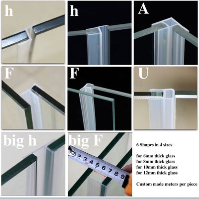Transparent Customized PVC Shower Door Bottom Seal Glass Seal Strip for Bathroom Door