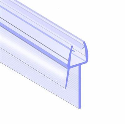Black PVC Custom Shower Door Bottom Sealing Strip for Bathroom Glass Door Waterproof