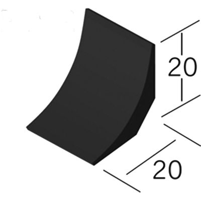 Customize Length PVC Cove Former Wedge Fillet in White Color 15x15mm 20x20mm 38x38mm