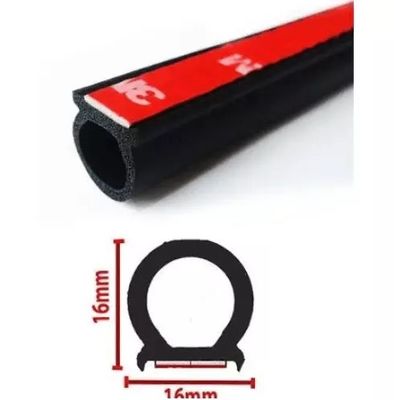 Windproof D Shape Rubber Door Sealing Strip with Simple Adhesive Tape Installation