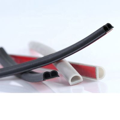 Windproof D Shape Rubber Door Sealing Strip with Simple Adhesive Tape Installation