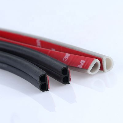 Windproof D Shape Rubber Door Sealing Strip with Simple Adhesive Tape Installation