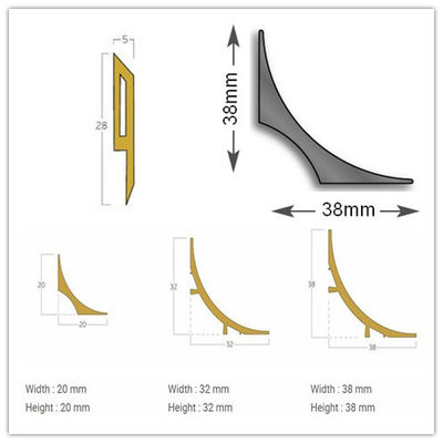 Custom Moulding Processing Service for 32mm Width Moulding Skirting Wall Base Capping