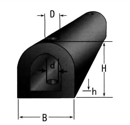 Customized D Type Rubber Fender Marine PVC Piling Bumper for Breakwater Construction