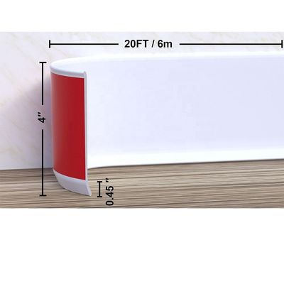 Accessory 4" Flexible Baseboard Molding Trim PVC Skirting Vinyl Rubber Wall Base Cove Base