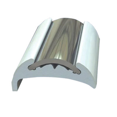 Black Rigid Boat Rubber Rail With 316 Stainless Steel Insert for Customized Boats