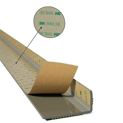 Fireproof Anti Slip Vinyl Adhesive Stair Nosing Tread with Waterproof Rubber Trim