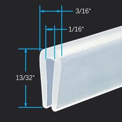 Clear Rubber U Channel Edge Trim Customizable Size for Exceptional Sealing Performanc