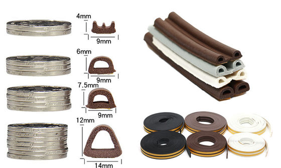 Door Seal D-Type Strip Weather Stripping for Self Adhesive Foam Doors and Windows