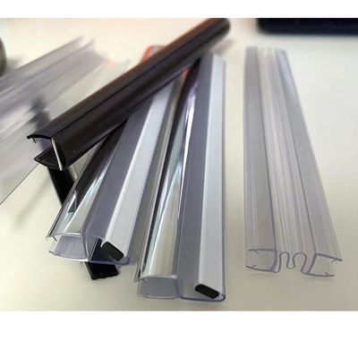 Clear Swing Vertical Magnetic Glass to Glass Shower Door Seal for Inline Pvc Frameless Screen
