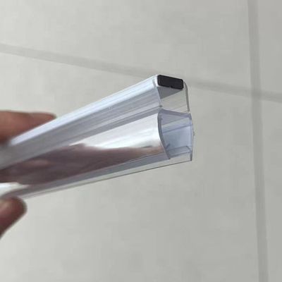 Clear Swing Vertical Magnetic Glass to Glass Shower Door Seal for Inline Pvc Frameless Screen