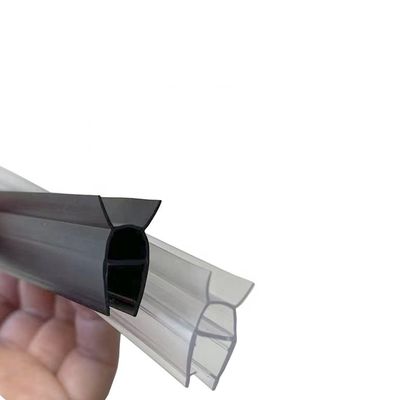 Clear Swing Vertical Magnetic Glass to Glass Shower Door Seal for Inline Pvc Frameless Screen