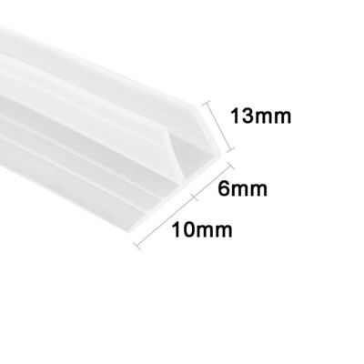 Customizable Length 2M/PC or 2.5M/PC F-shaped PVC Shower Door Glass Seal for Bathroom