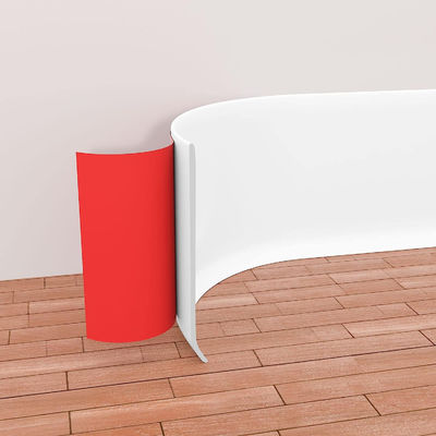 Flexible Baseboard Molding Trim 4 Inch x 20 Feet Extrusion Process Glossy Finish