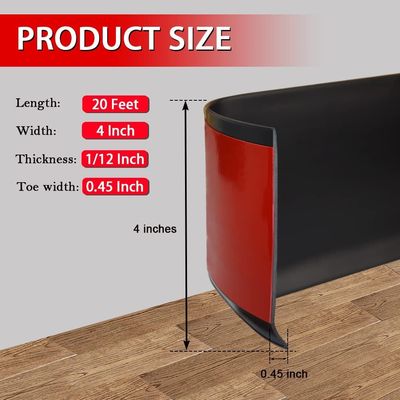 2'' to 6'' Terrazzo Flexible Baseboard Molding Trim Self-Adhesive Vinyl Wall Base
