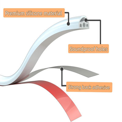 Multi-hole Design Self-Adhesive Silicone Rubber Seal Strip 9*6mm for Sealing Solutions