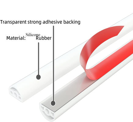 Multi-hole Design Self-Adhesive Silicone Rubber Seal Strip 9*6mm for Sealing Solutions