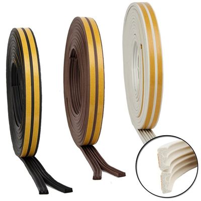 Self-adhesive EPDM Rubber Foam Seal Strip for Door and Window Sealing Gap 1-20mm