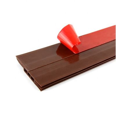 Brown TPE Door Draft Stopper for Under Door Bottom Seal Strip Home Weather Stripping