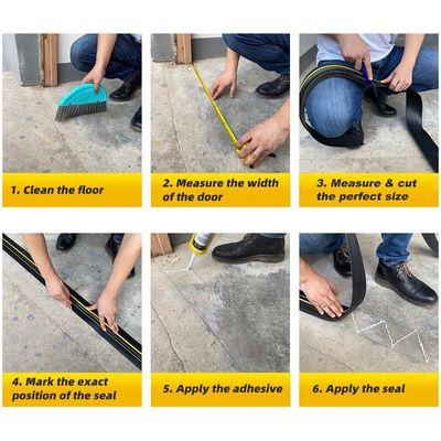 15mm Height Rubber Garage Door Threshold Trim Seal with Custom Length and Color Range