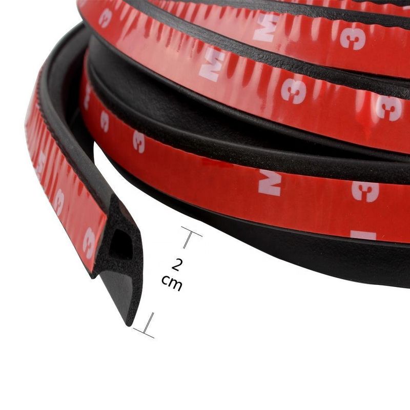 Custom Shape P Type Sealing Rubber Strip for Car Door 20mm or Customized Length/Width